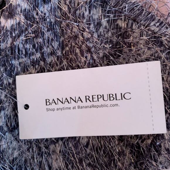 Banana Republic Womens Sz 8 Dress Blue Black Snake Print Eyelash NWT - Picture 9 of 10